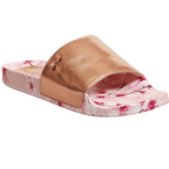 Ted Baker London | Shoes | Ted Baker Rose Gold Slides New In Box 5 Usa |  Poshmark